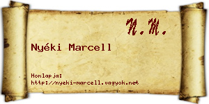 Nyéki Marcell névjegykártya